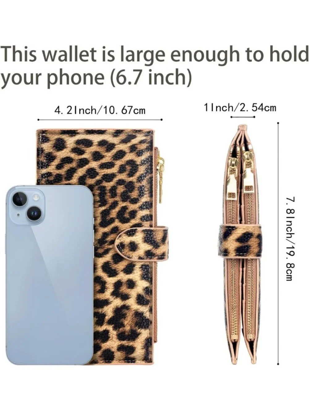 Stylish Light Leopard RFID Blocking Slim Bifold Wallet for Women - Chic Purse